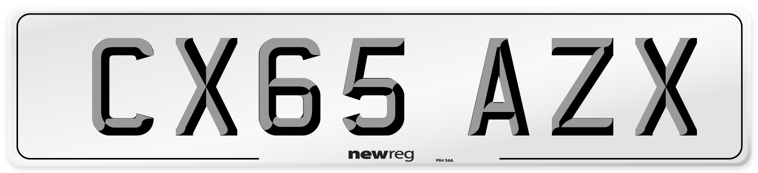 CX65 AZX Number Plate from New Reg